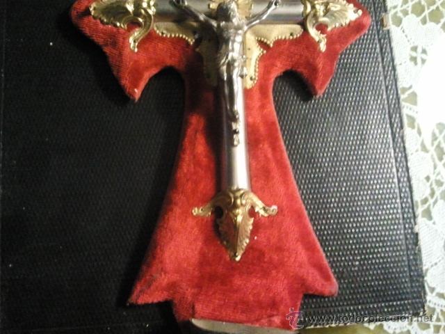 Antig&uuml;edades: Cruz de pared de 24 cms. con benditera. - Foto 7