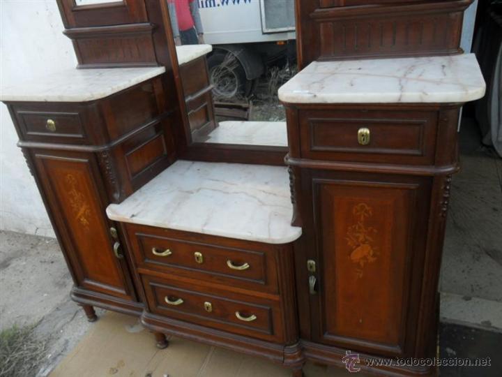 Antig&uuml;edades: tocador estilo inperio con marqueteria - Foto 4