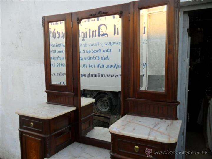 Antig&uuml;edades: tocador estilo inperio con marqueteria - Foto 6