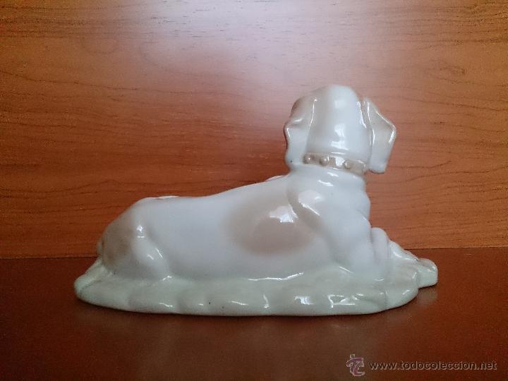 Antig&uuml;edades: Figura antigua perro raza pointer en porcelana - Foto 8
