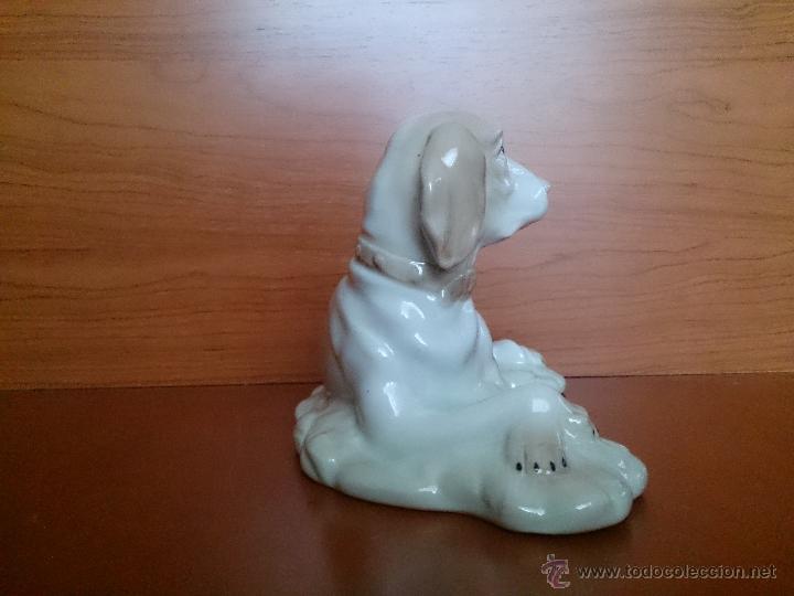 Antig&uuml;edades: Figura antigua perro raza pointer en porcelana - Foto 10