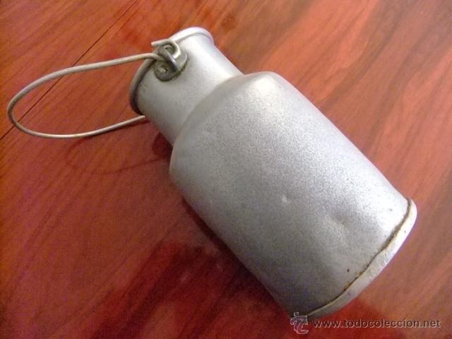 Antig&uuml;edades: LECHERA DE 2 LITROS EN ALUMINIO - Foto 1