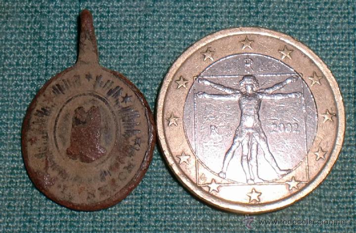 Antig&uuml;edades: Medalla santo rostro siglo XIX - Foto 1