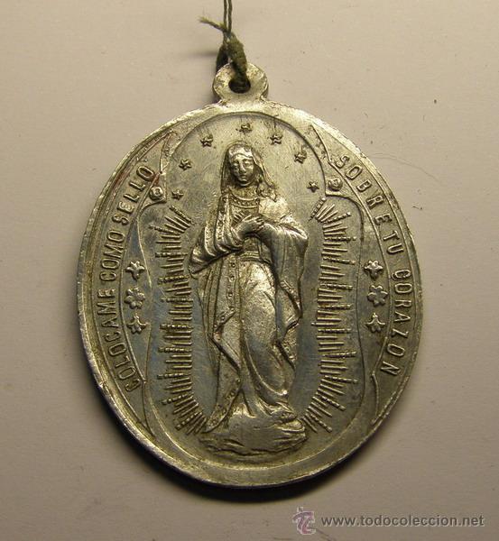 Antig&uuml;edades: Medalla religiosa Hijas de Maria. - Foto 2