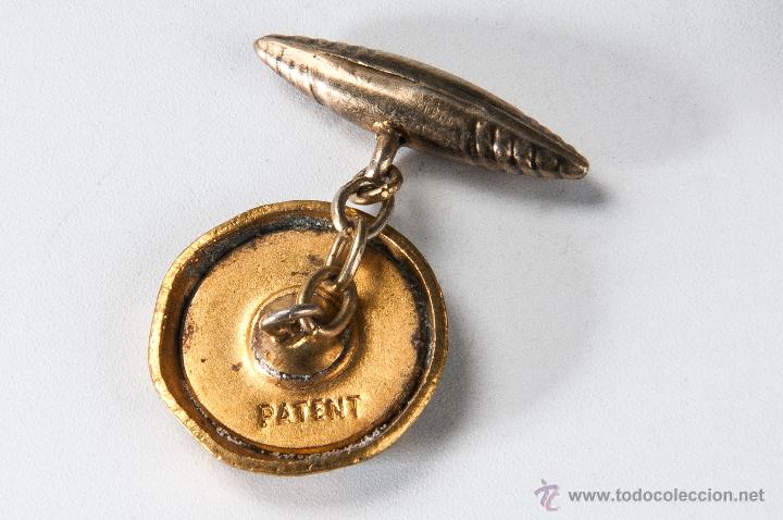 Antig&uuml;edades: GEMELOS EN METAL, CON ESMALTE - VINTAGE - Foto 2