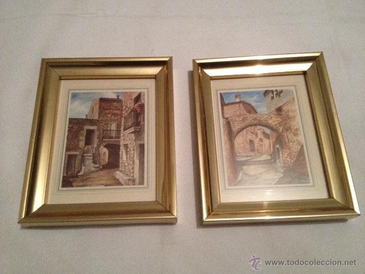 Antig&uuml;edades: LOTE DE 2 ANTIGUOS CUADROS EN MINIATURA