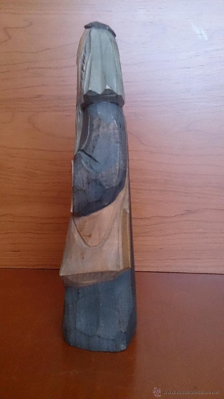 Antig&uuml;edades: Antigua talla en madera policromada - Foto 4