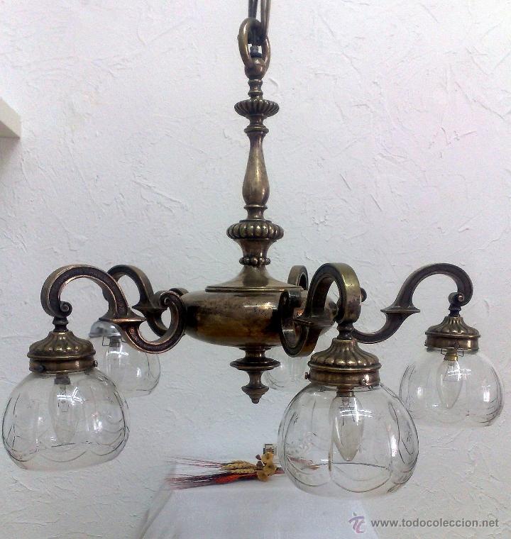Antig&uuml;edades: LAMPARA DE TECHO ANTIGUA. - Foto 2