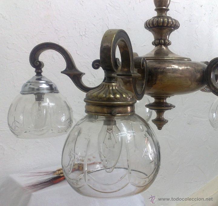 Antig&uuml;edades: LAMPARA DE TECHO ANTIGUA. - Foto 5