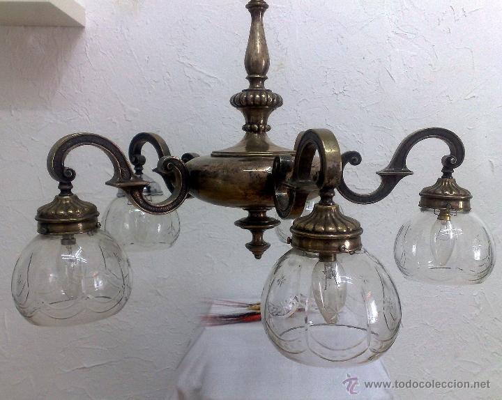 Antig&uuml;edades: LAMPARA DE TECHO ANTIGUA. - Foto 7