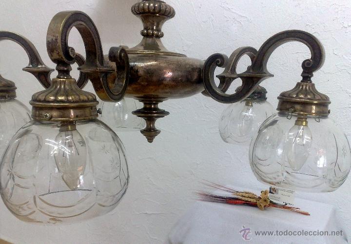Antig&uuml;edades: LAMPARA DE TECHO ANTIGUA. - Foto 8