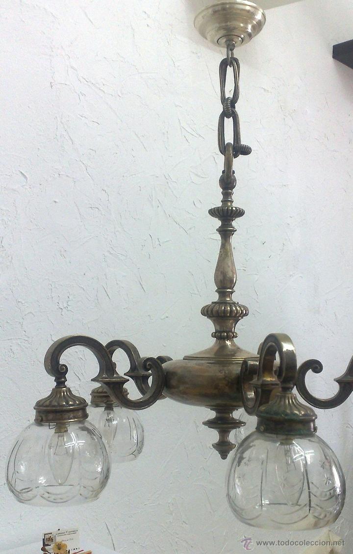 Antig&uuml;edades: LAMPARA DE TECHO ANTIGUA. - Foto 9