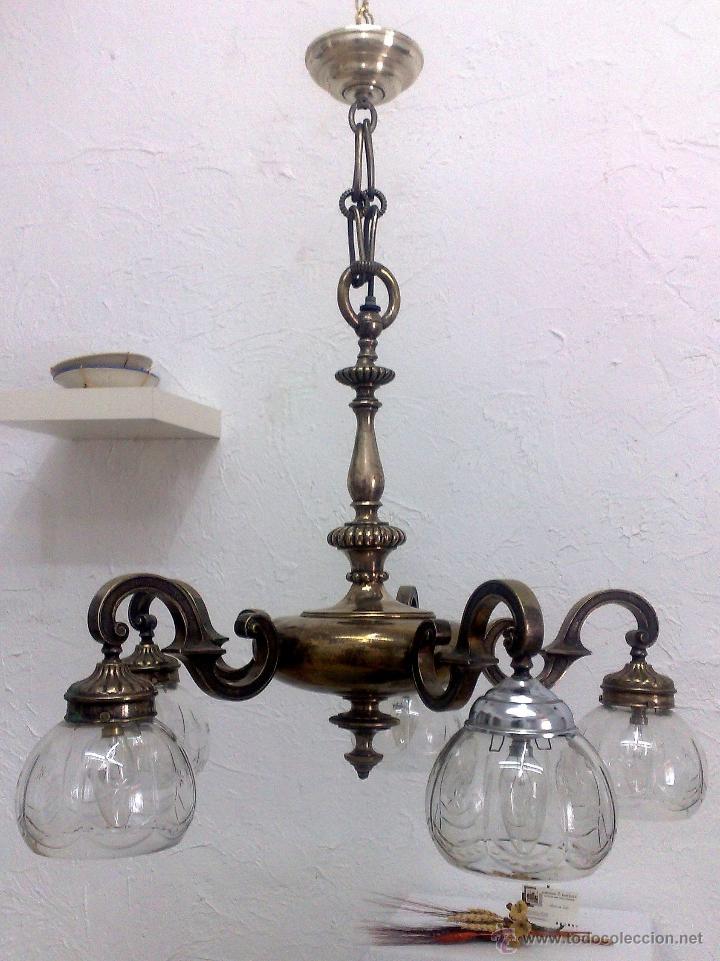 Antig&uuml;edades: LAMPARA DE TECHO ANTIGUA. - Foto 11