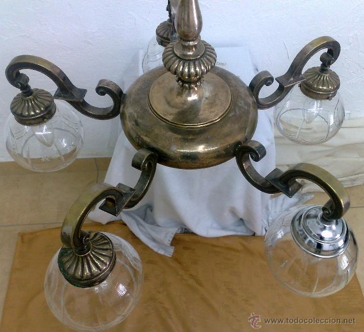 Antig&uuml;edades: LAMPARA DE TECHO ANTIGUA. - Foto 13