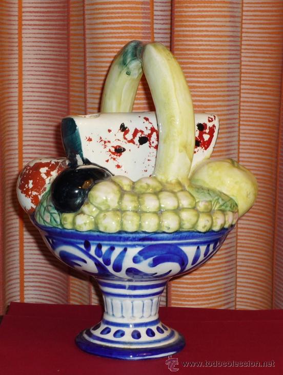Antig&uuml;edades: BOTIJO CON FRUTAS MUY ANTIGUO MANISES - Foto 4