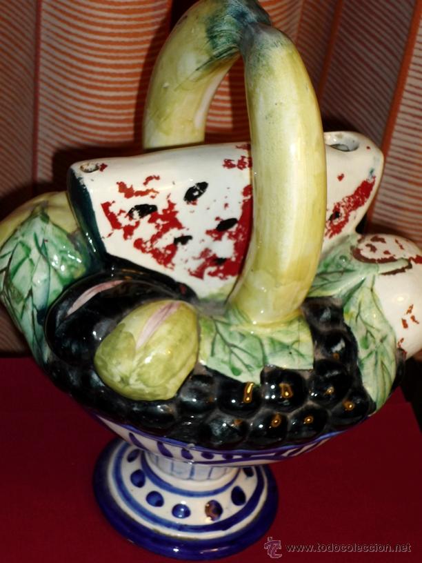 Antig&uuml;edades: BOTIJO CON FRUTAS MUY ANTIGUO MANISES - Foto 5