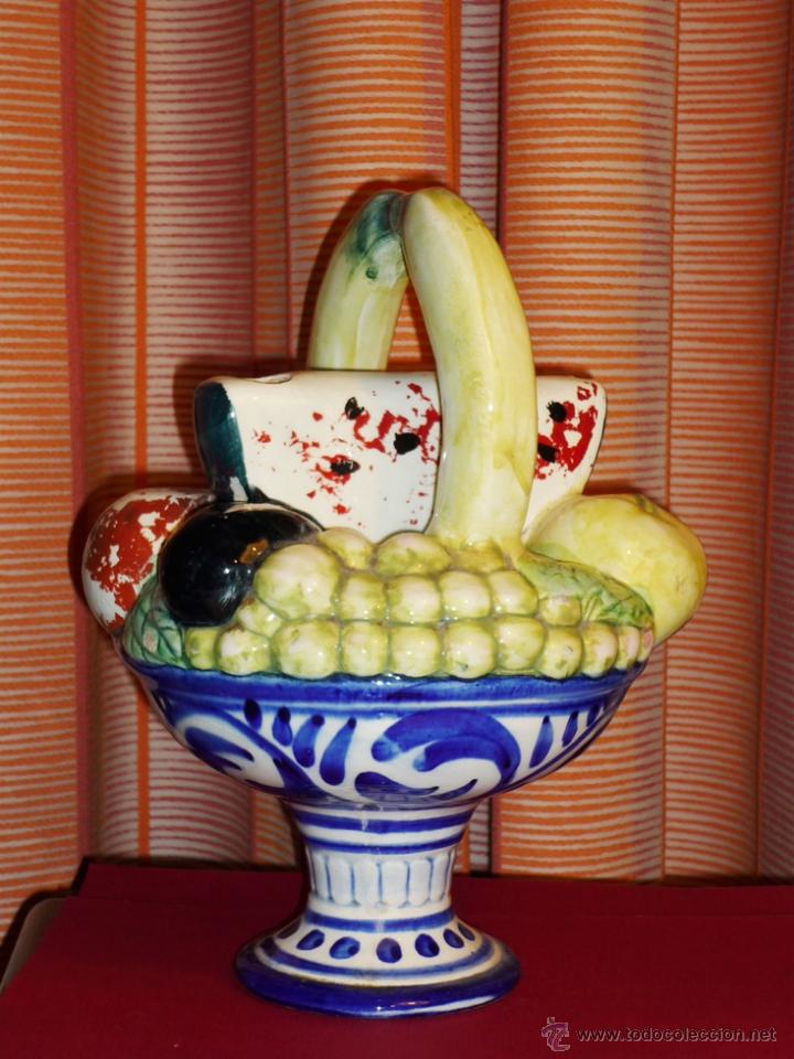 Antig&uuml;edades: BOTIJO CON FRUTAS MUY ANTIGUO MANISES - Foto 7