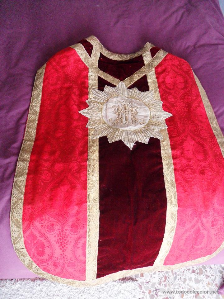 Antig&uuml;edades: CASULLA ROJA  SIGLO XIX - Foto 5