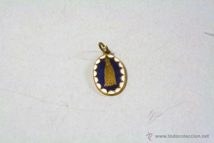 Antig&uuml;edades: Medalla virgen de Fatima. Esmaltada 1,6cm - Foto 1