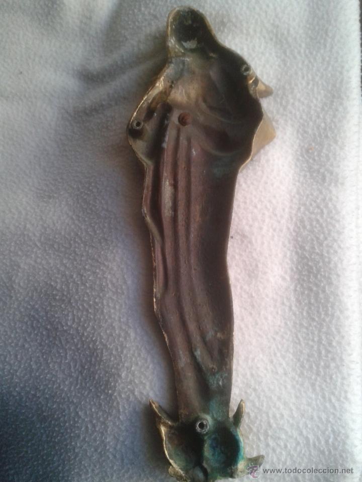 Antig&uuml;edades: Virgen con ni&ntilde;o en bronce mide 29 cms - Foto 2