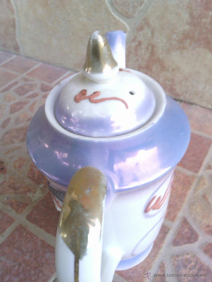 Antig&uuml;edades: cafetera japonesa, con decoracion de dragon en relieve - Foto 3