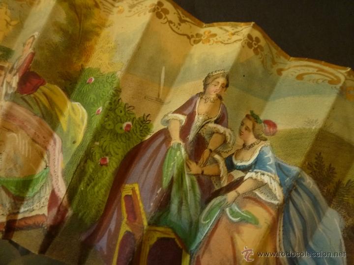 Antig&uuml;edades: antiguo abanico de papel - Foto 7