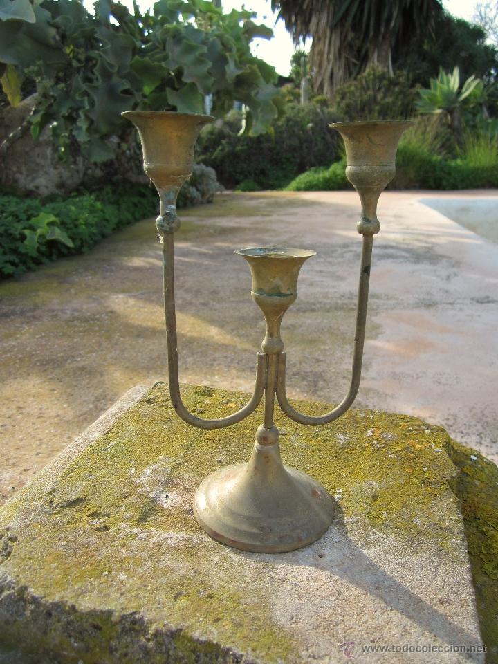 Antig&uuml;edades: Portavelas de 3 velas - Foto 1