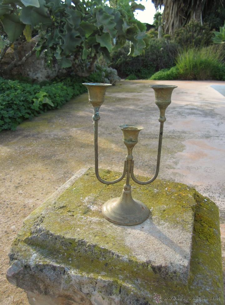 Antig&uuml;edades: Portavelas de 3 velas - Foto 2