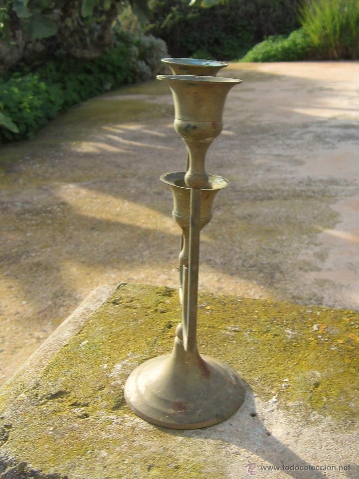 Antig&uuml;edades: Portavelas de 3 velas - Foto 3