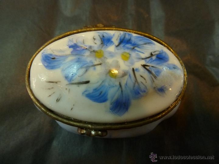 Antig&uuml;edades: caja de porcelana azul - Foto 4