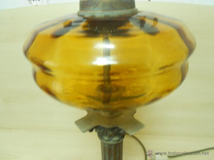 Antig&uuml;edades: QUINQUE DE CRISTAL Y PEANA DE BRONCE - Foto 4