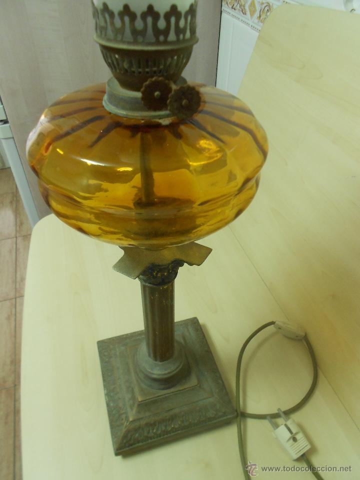 Antig&uuml;edades: QUINQUE DE CRISTAL Y PEANA DE BRONCE - Foto 5