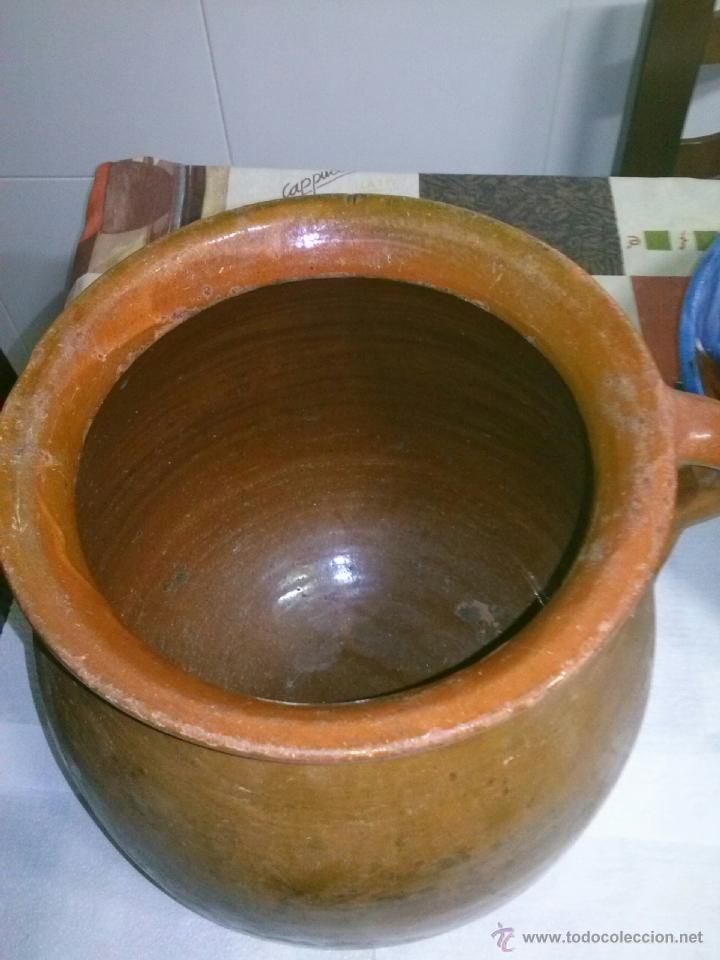 Antig&uuml;edades: antigua olla de barro, vidriada - Foto 2