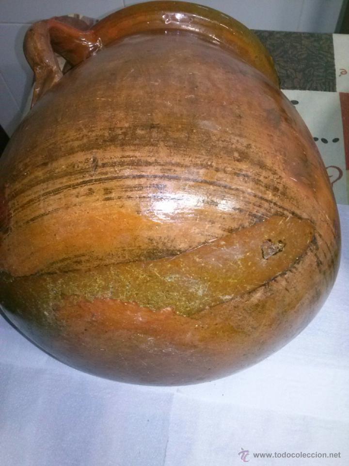 Antig&uuml;edades: antigua olla de barro, vidriada - Foto 5