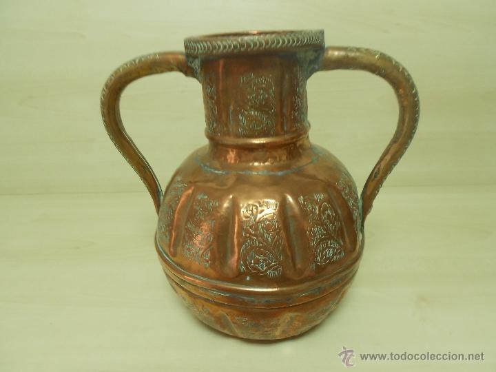 Antig&uuml;edades: CANTARO DE COBRE ANTIGUO ,REPUJADO - Foto 1