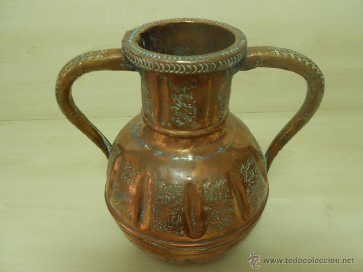 Antig&uuml;edades: CANTARO DE COBRE ANTIGUO ,REPUJADO - Foto 3
