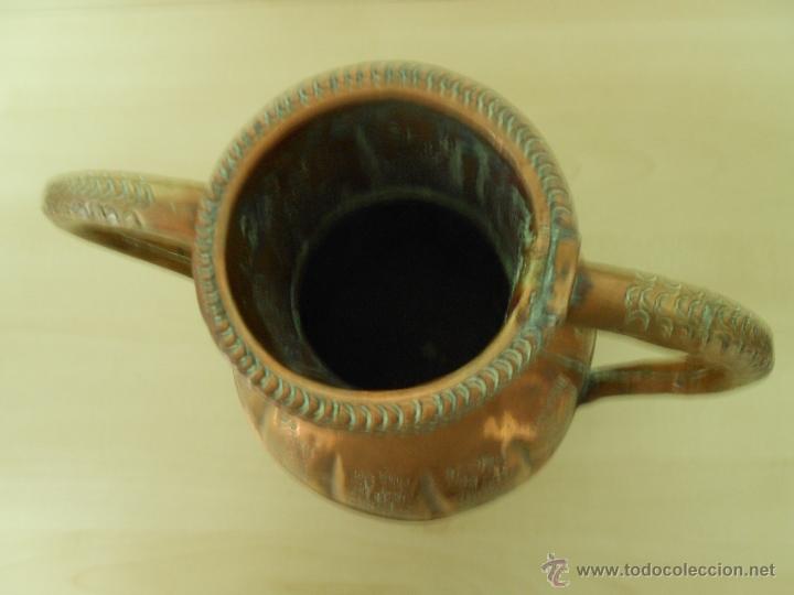 Antig&uuml;edades: CANTARO DE COBRE ANTIGUO ,REPUJADO - Foto 5