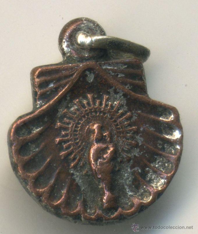 Antig&uuml;edades: Medalla concha compostelana. 1,3 cm. - Foto 1