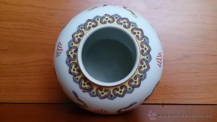 Antigüedades: Antiguo jarrón en porcelana China Zhong Guo Zhi Zao ( Perros Foo ) - Foto 9 - 41052024