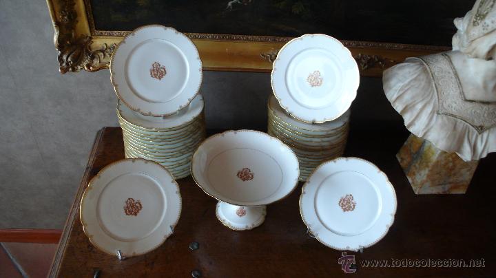 Antig&uuml;edades: Vajilla.Servicio de mesa.Porcelana Pillivuit - Foto 1