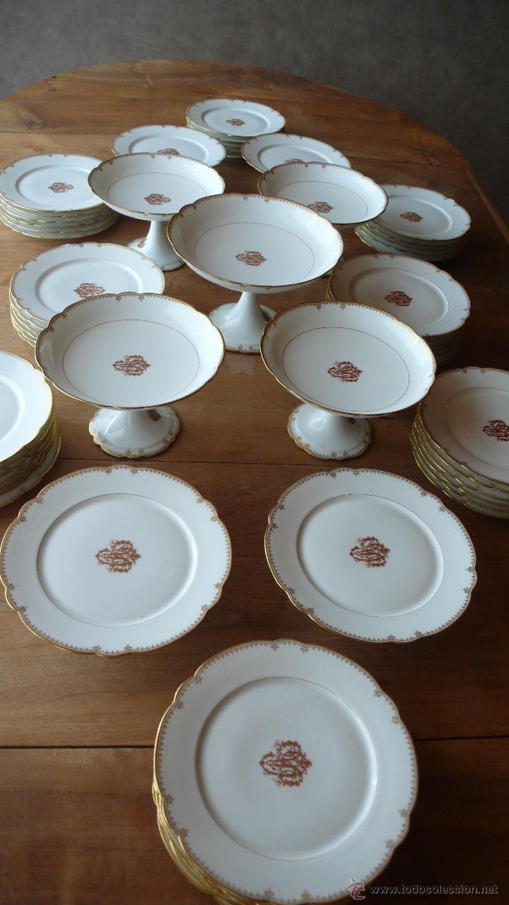 Antig&uuml;edades: Vajilla.Servicio de mesa.Porcelana Pillivuit - Foto 2