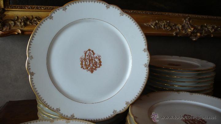 Antig&uuml;edades: Vajilla.Servicio de mesa.Porcelana Pillivuit - Foto 6