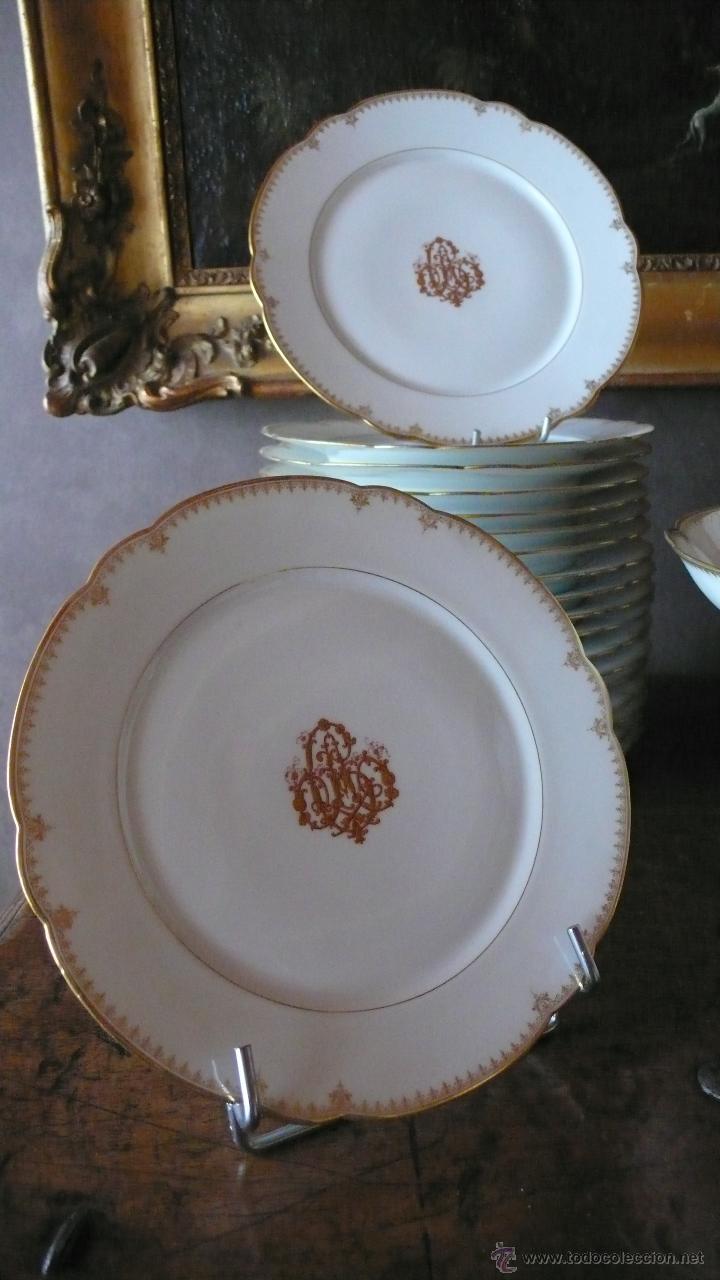 Antig&uuml;edades: Vajilla.Servicio de mesa.Porcelana Pillivuit - Foto 7