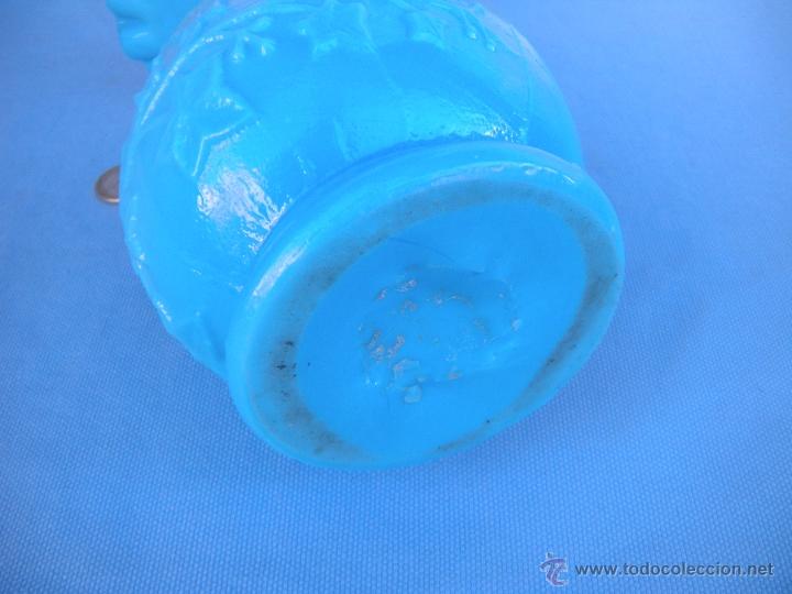 Antig&uuml;edades: ANTIGUO JARR&Oacute;N FLORERO EN OPALINA AZUL - Foto 3