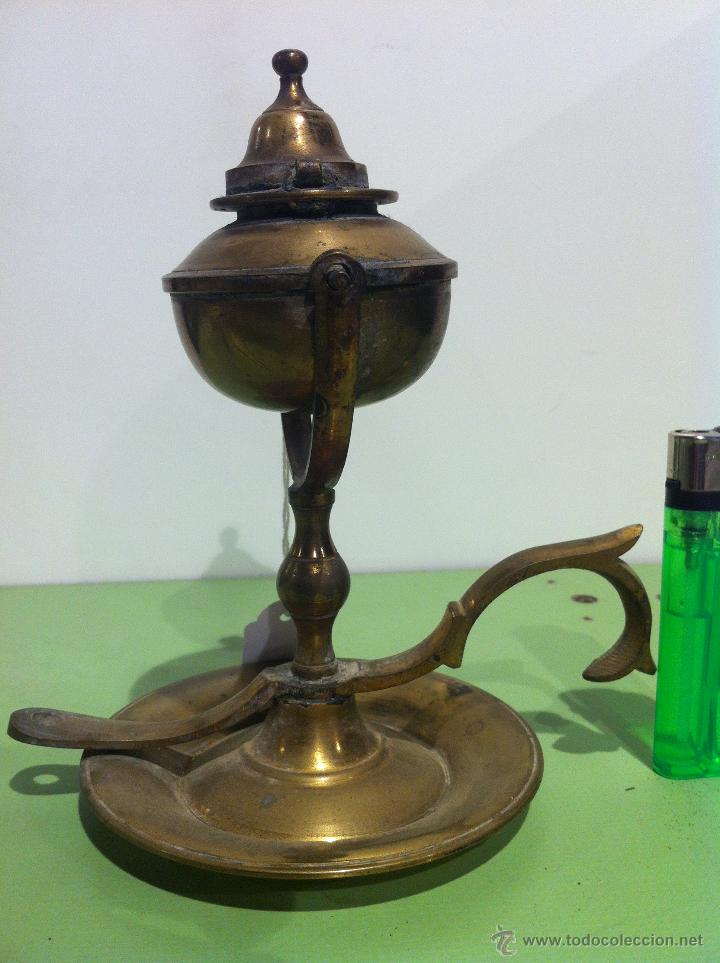 Antig&uuml;edades: l&aacute;mpara de aceite - Foto 2
