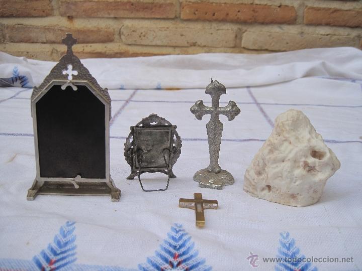 Antig&uuml;edades: LOTE 5 PIEZAS RELIGIOSAS. - Foto 2