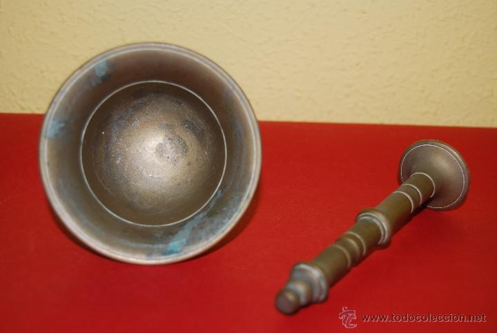 Antig&uuml;edades: ANTIGUO ALMIREZ DE BRONCE - MORTERO - Foto 2