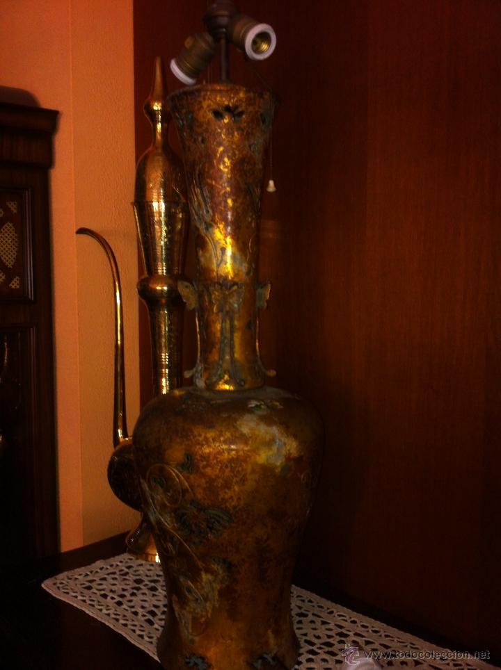 Antig&uuml;edades: ANTIGUA LAMPARA DE BRONCE PARA RESTAURAR - Foto 5