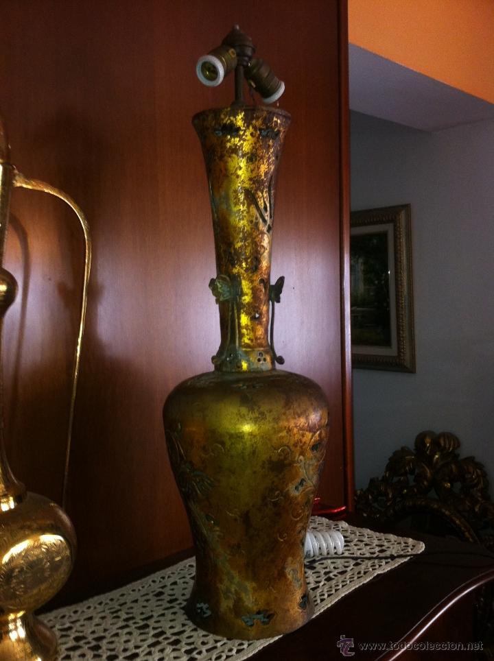Antig&uuml;edades: ANTIGUA LAMPARA DE BRONCE PARA RESTAURAR - Foto 6