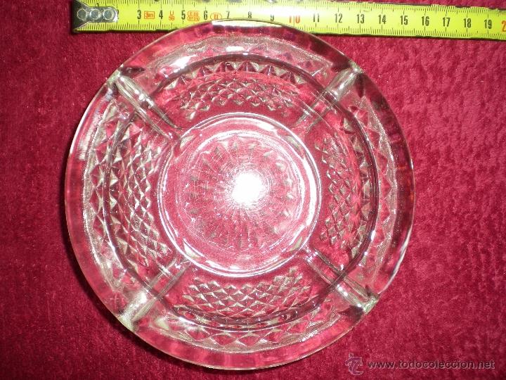Antigüedades: precioso cenicero antiguo en cristal de CARTAGENA PRENSADO AÑOS 30 - Foto 1 - 41182461